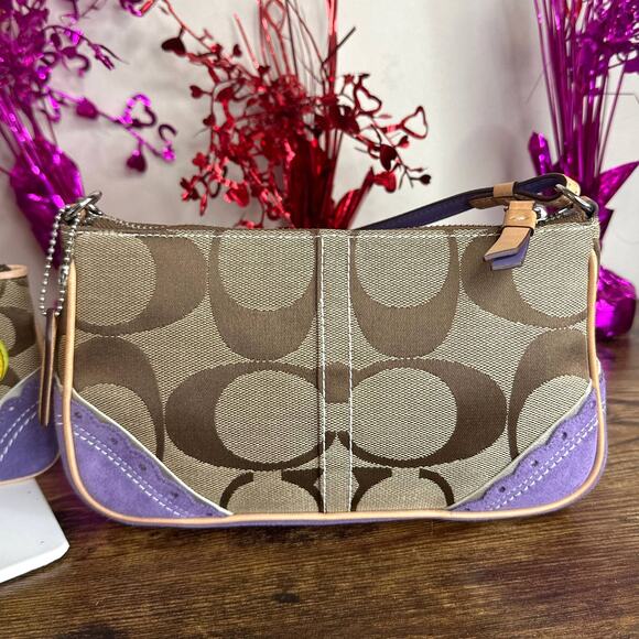 y2k COACH Limited Ed Signature Fish Demi Mini Bag Wristlet Bag Charm - Picture 2 of 13